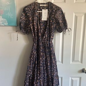Brand new Christy Dawn The Augusta Dress in Navy Anemone